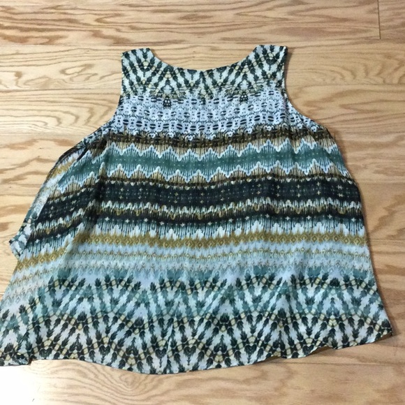 1X Cb Established 1962 khaki tan aztec overlay tank top - Picture 4 of 15